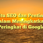 Apa itu SEO dan Pentingnya dalam Meningkatkan Peringkat di Google