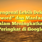 Mengenal Lebih Dekat “Keyword” dan Manfaatnya dalam Meningkatkan Peringkat di Google